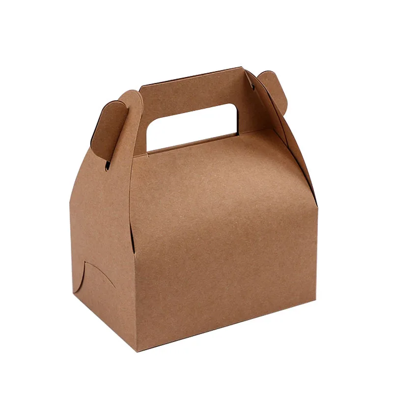 

Customized productSmall Red Disposable Bento Cake Box Sandwich Takeaway Package Kraft Paper Box