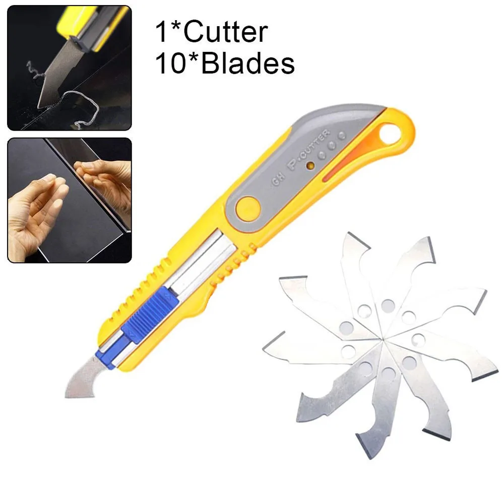 1 Pcs Cutter With 10 Blades Knif Plastic Sheet Cutter Hook Cutting Tools Acrylic Plastic Sheet Plexiglaes-Cutter
1 Pcs Cutter With 10 Blades Knif Plastic Sheet Cutter Hook Cutting Tools Acrylic Plastic Sheet Plexiglaes-Cutter