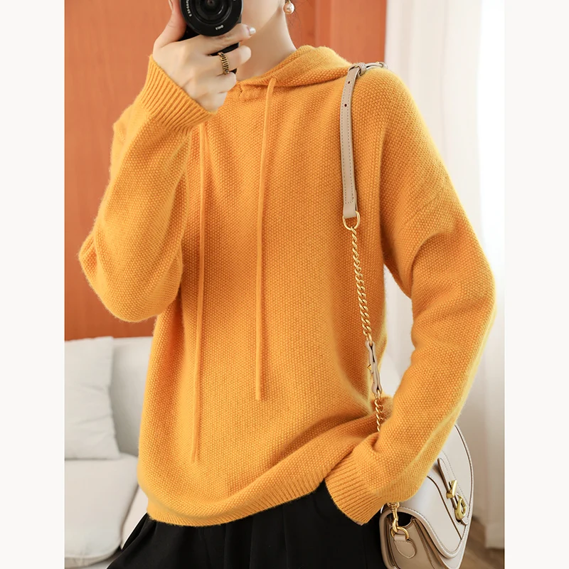 2023 New Autumn Winter Hooded Women Thickened Knit Hoodie Women's Loose Hooded Knitted Thick Cashmere Sweater
2023 New Autumn Winter Hooded Women Thickened Knit Hoodie Women's Loose Hooded Knitted Thick Cashmere Sweater