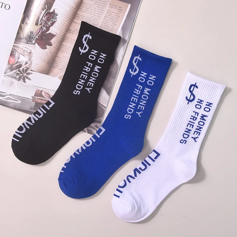 

Socks Men Sports Breathable Cotton Socks Money Dollar Patterned Socks Casual Male Women Couples Fashion Creative Skateboard Sock