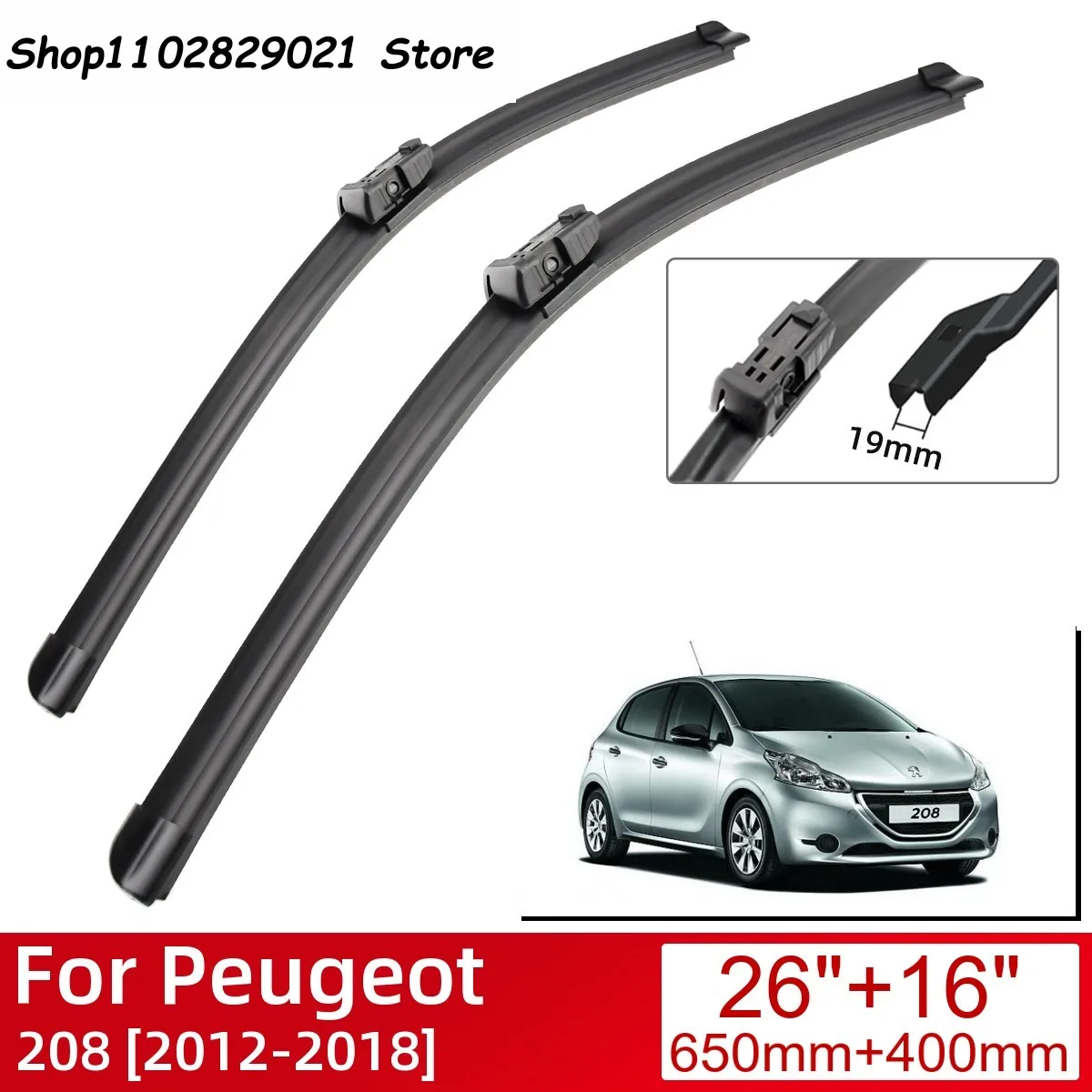 For Peugeot 208 2012-2018 Car Accessories Front Windscreen Wiper Blade Brushes Wipers 2018 2017 2016 2015 2014
For Peugeot 208 2012-2018 Car Accessories Front Windscreen Wiper Blade Brushes Wipers 2018 2017 2016 2015 2014