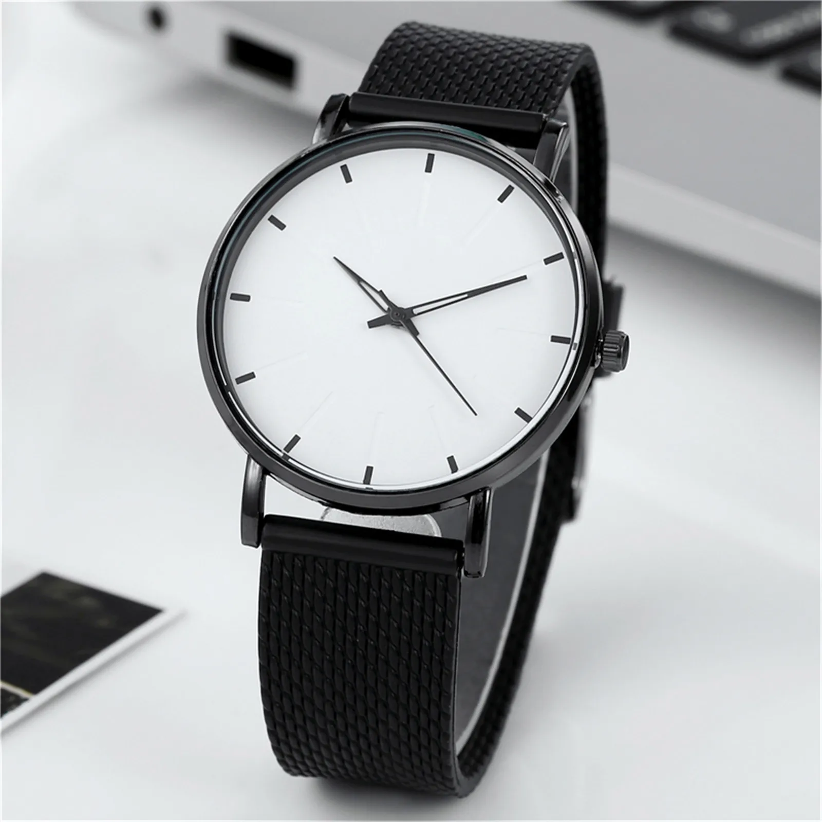 

Fashion Mens Luxury Steel Quartz Sport Leather Strap Wrist Watch Military Stainless Date Business Watches Relogio Masculino 2024