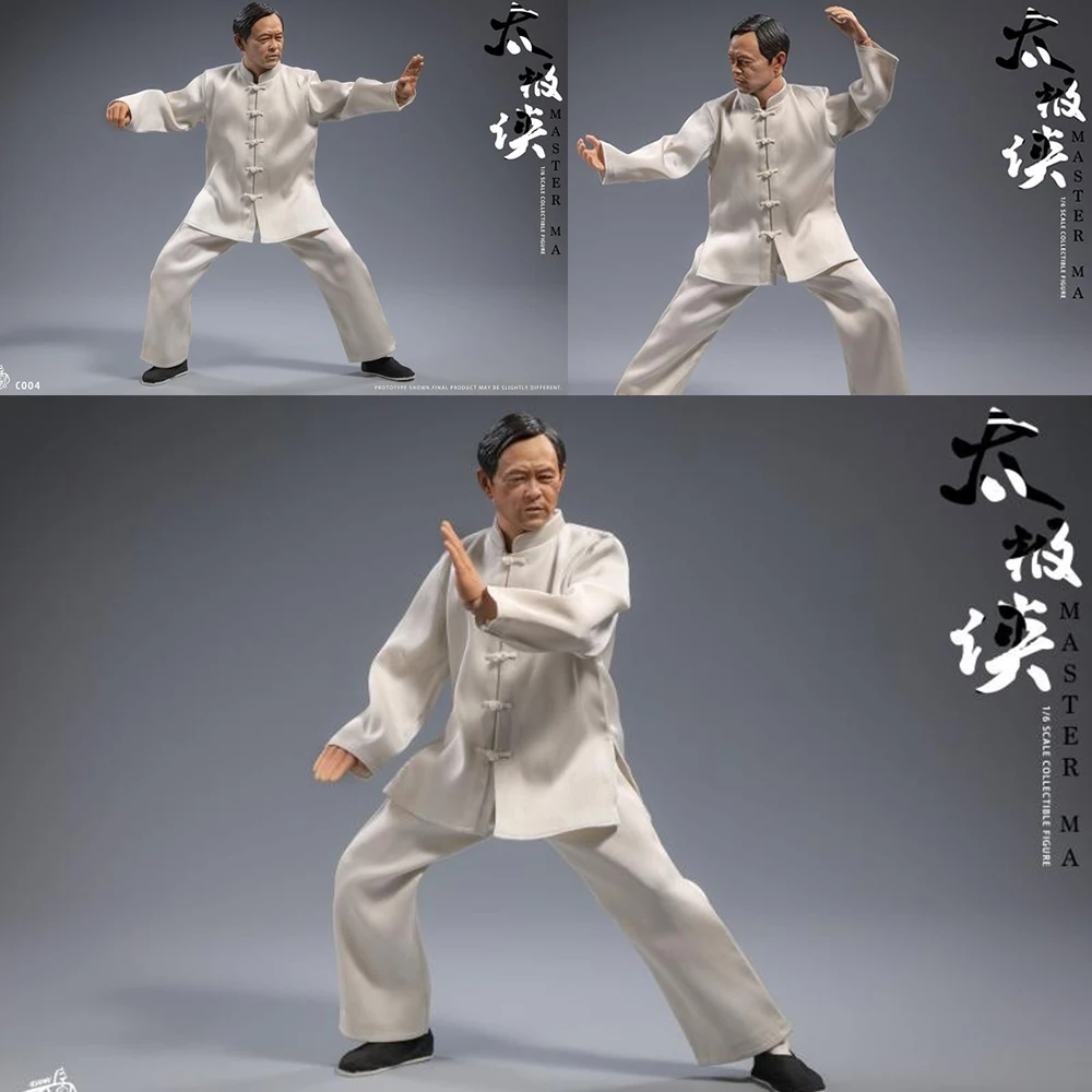 

Chong C004 1/6 Tai Chi Master Ma Male Soldier Mysterious Tai Chi Master White Tai Chi Training Clothes Set 12" Action Figure Bod