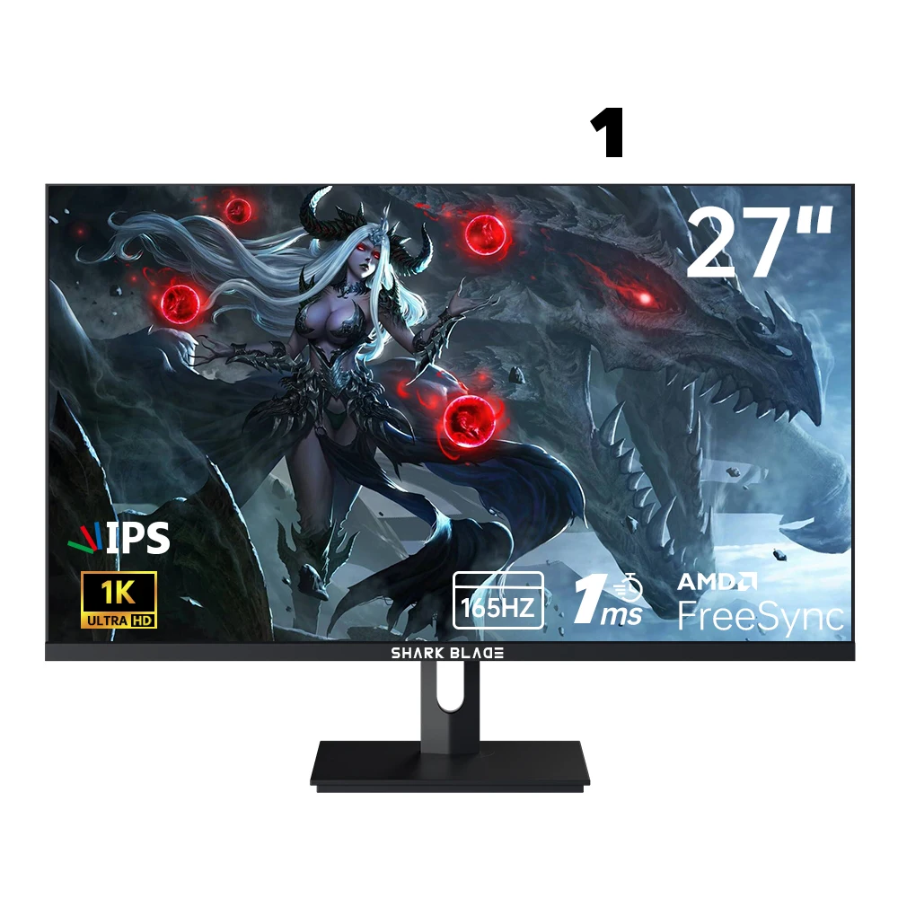 

IPS Monitor 1ms 27 Inch Gaming Monitors 1920 x 1080 Free-Sync Compatible Led Screen Computer Display 165Hz