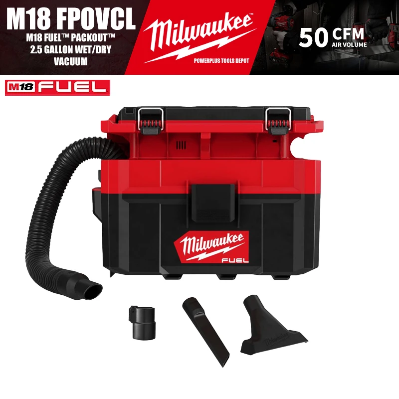 

Milwaukee M18 FPOVCL/0970 M18 FUEL™ PACKOUT™ 2.5 Gallon Brushless Cordless Wet/Dry Vacuum 18V Power Tools 50CFM