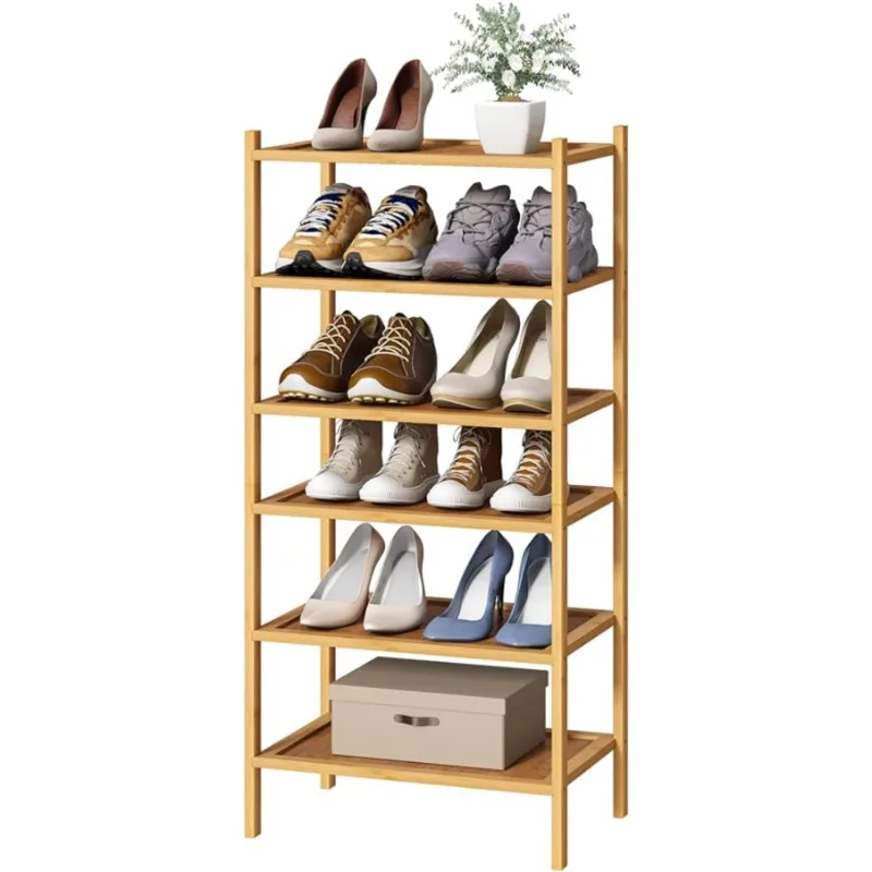 6-Tier Small Bamboo Shoe Rack for Entryway, Stackable | Foldable, Shoe Organizer
6-Tier Small Bamboo Shoe Rack for Entryway, Stackable | Foldable, Shoe Organizer