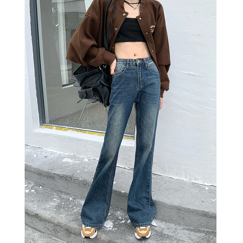 

Фото в реальном времени 2021 джинсы с высокой талией для женщин на весну, новые стройнящие и облегающие леггинсы, джинсовые брюки-карандаш