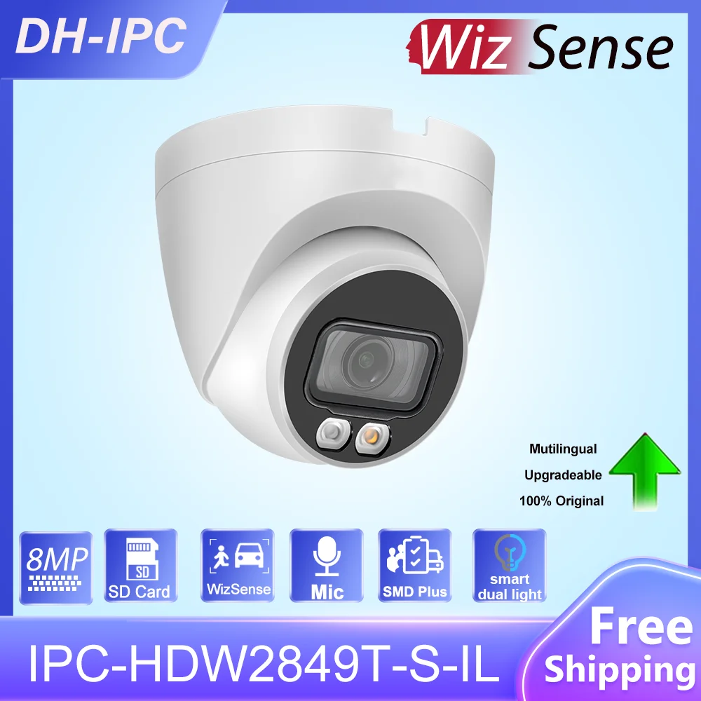 Dahua 8MP Smart Dual Illumination Wizsense IP Camera IPC-HDW2849T-S-IL Built-in Mic SD Card Slot SMD Plus Surrveillance Camera
Dahua 8MP Smart Dual Illumination Wizsense IP Camera IPC-HDW2849T-S-IL Built-in Mic SD Card Slot SMD Plus Surrveillance Camera