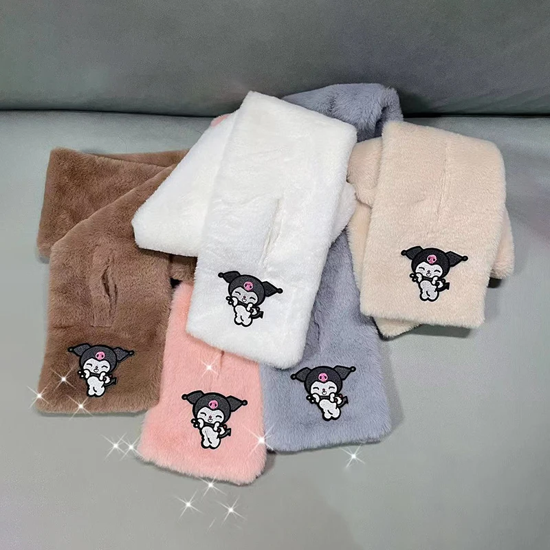 Kawaii Sanrio Anime Scarf Cute Kuromi Autumn Winter Versatile Cartoon Thickening Soft Plush Windproof Warm Scarf Gifts for Girls
Kawaii Sanrio Anime Scarf Cute Kuromi Autumn Winter Versatile Cartoon Thickening Soft Plush Windproof Warm Scarf Gifts for Girls