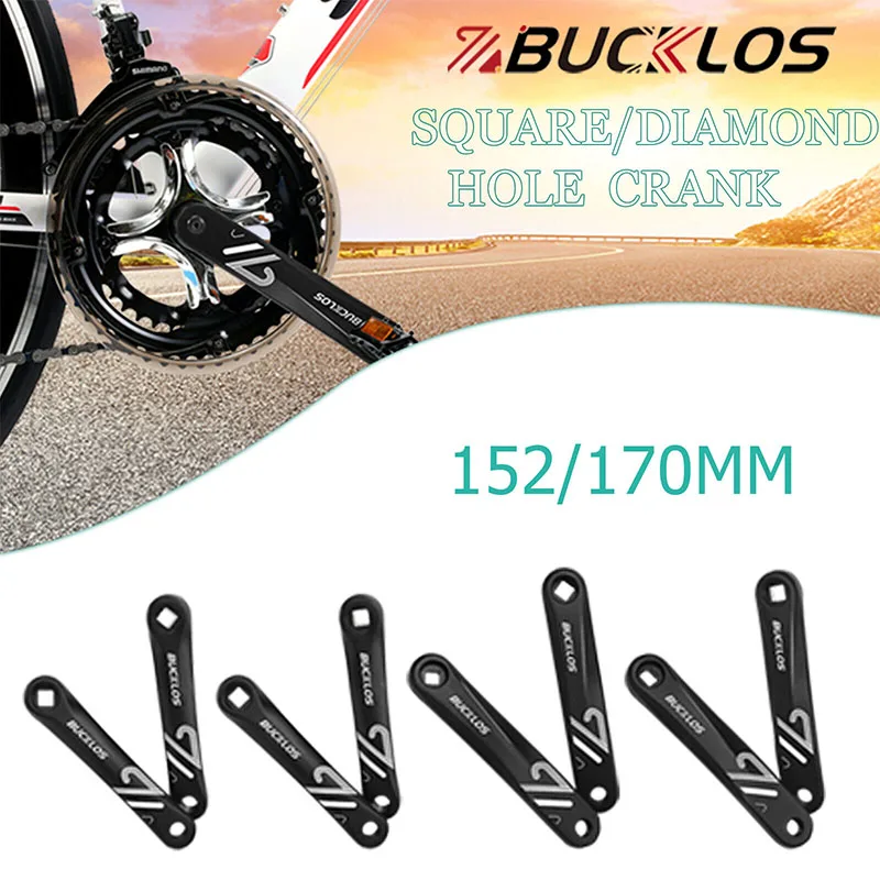 

BUCKLOS Square Hole Bicycle Crank Arms 152/170/175mm Cranksets Diamond Spline MTB Crank E-bike Mountain Bike Left Side Crank Arm