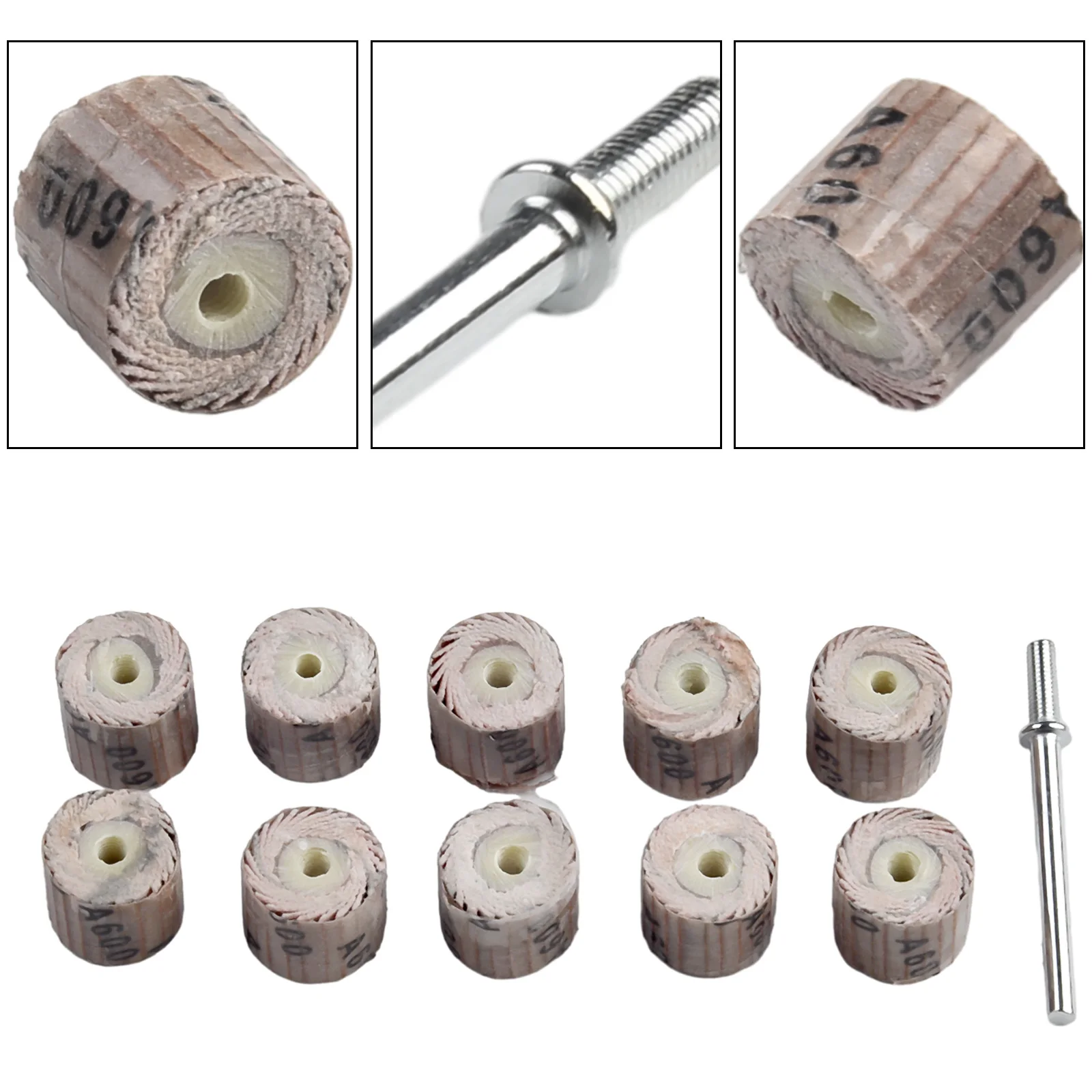 10Pcs 12mm Flap Wheel Sandpaper Sanding Disc For Rotary Tool 80-600 Grit Practical Power Tool Accessories Replacement
10Pcs 12mm Flap Wheel Sandpaper Sanding Disc For Rotary Tool 80-600 Grit Practical Power Tool Accessories Replacement