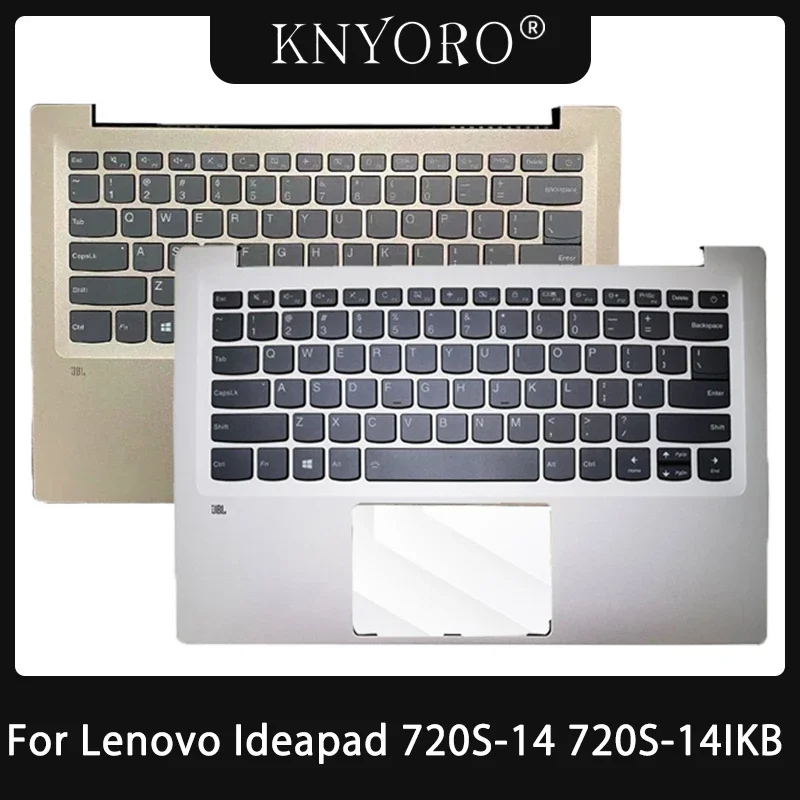 

New For Lenovo Ideapad 720S-14IKB 720S-14 Laptop Palmrest Upper Case Top Cover Keyboard Backlight Replacement Shell Silver Gold