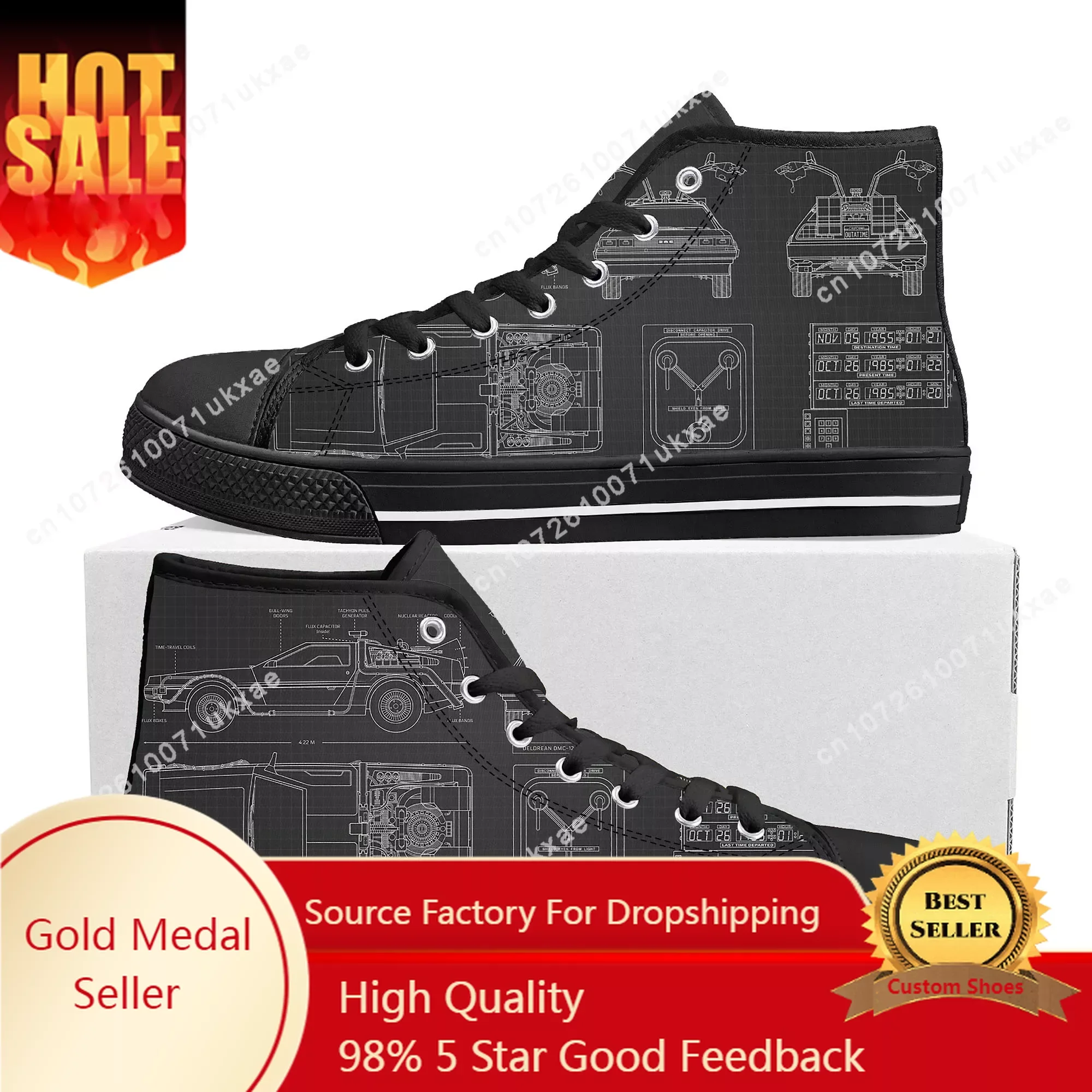Back To The Future Delorean High Top Sneakers Mens Womens Teenager Canvas Sneaker Casual Custom Made Shoes Customize Shoe
Back To The Future Delorean High Top Sneakers Mens Womens Teenager Canvas Sneaker Casual Custom Made Shoes Customize Shoe
