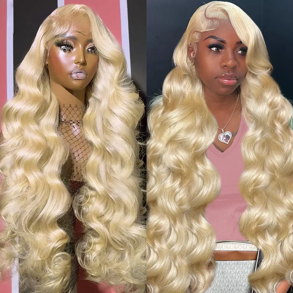 

613 HD Transparent Honey Blonde Wig Human Hair 13x6 Body Wave Lace Frontal Wig Brazilian Colored 13x4 Lace Front Wig For Women