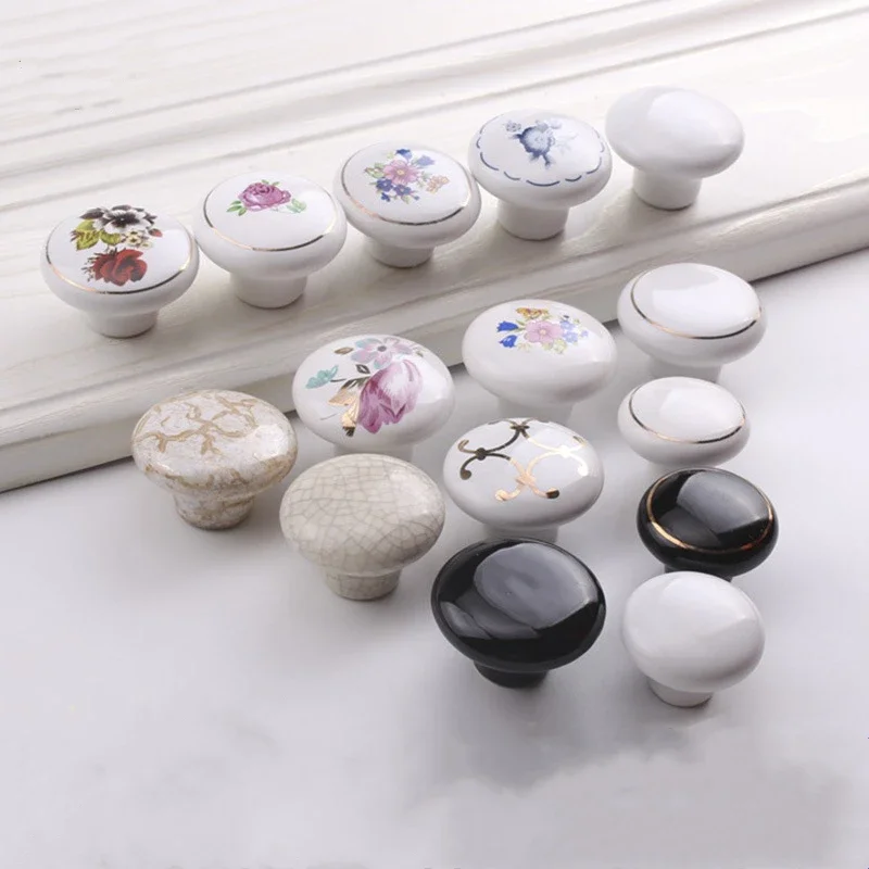 Round Ceramic Knobs and Handles Black / White Wardrobe Kitchen Knobs Cabinet Handles Drawer Cupboard Pulls Furniture Hardware
Round Ceramic Knobs and Handles Black / White Wardrobe Kitchen Knobs Cabinet Handles Drawer Cupboard Pulls Furniture Hardware