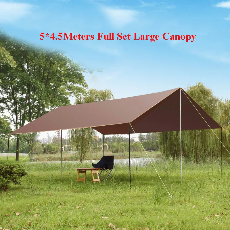 5*4.5Meters Full Set Large Canopy Waterproof Oxford Silver Coated Outdoor Camping Awning Sunshelter Tarp More Hanging Points
5*4.5Meters Full Set Large Canopy Waterproof Oxford Silver Coated Outdoor Camping Awning Sunshelter Tarp More Hanging Points