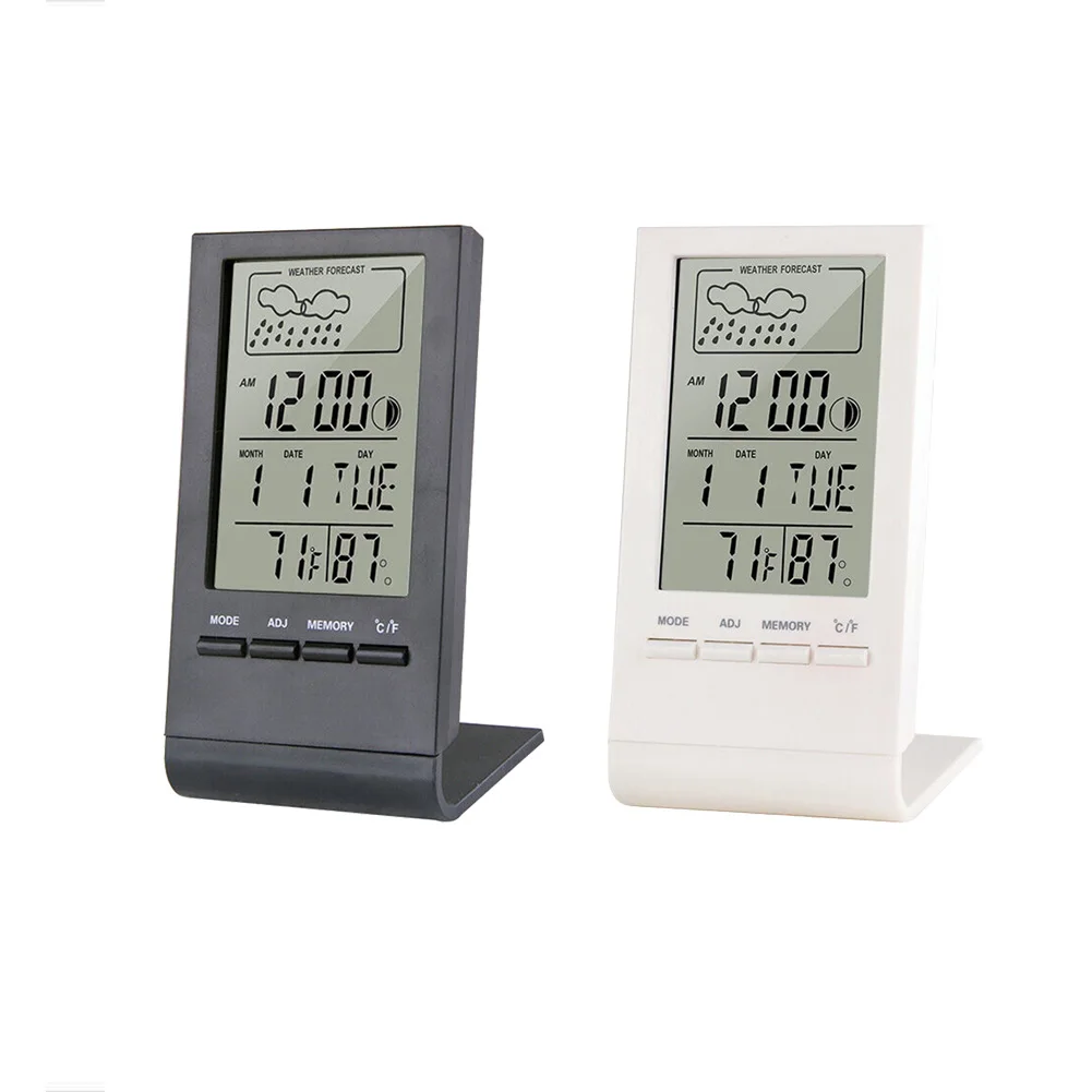 1pc Digital LCD Thermometer Hygrometer Multifunctional Table Standing Weather Temperature Humidity Meter Household Supplies
1pc Digital LCD Thermometer Hygrometer Multifunctional Table Standing Weather Temperature Humidity Meter Household Supplies