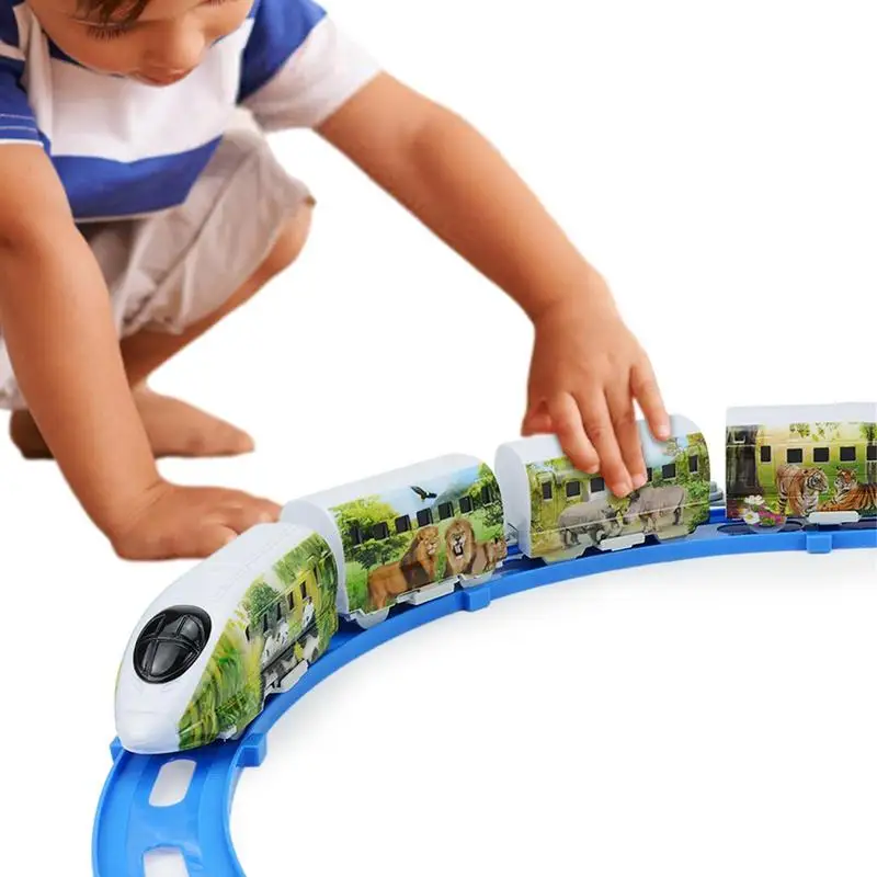 

Детский набор поездов, игрушки для электрического поезда, Трековый набор для детей, Трековый поезд с развивающим воображение, безопасные и безвредные игрушки для поездов