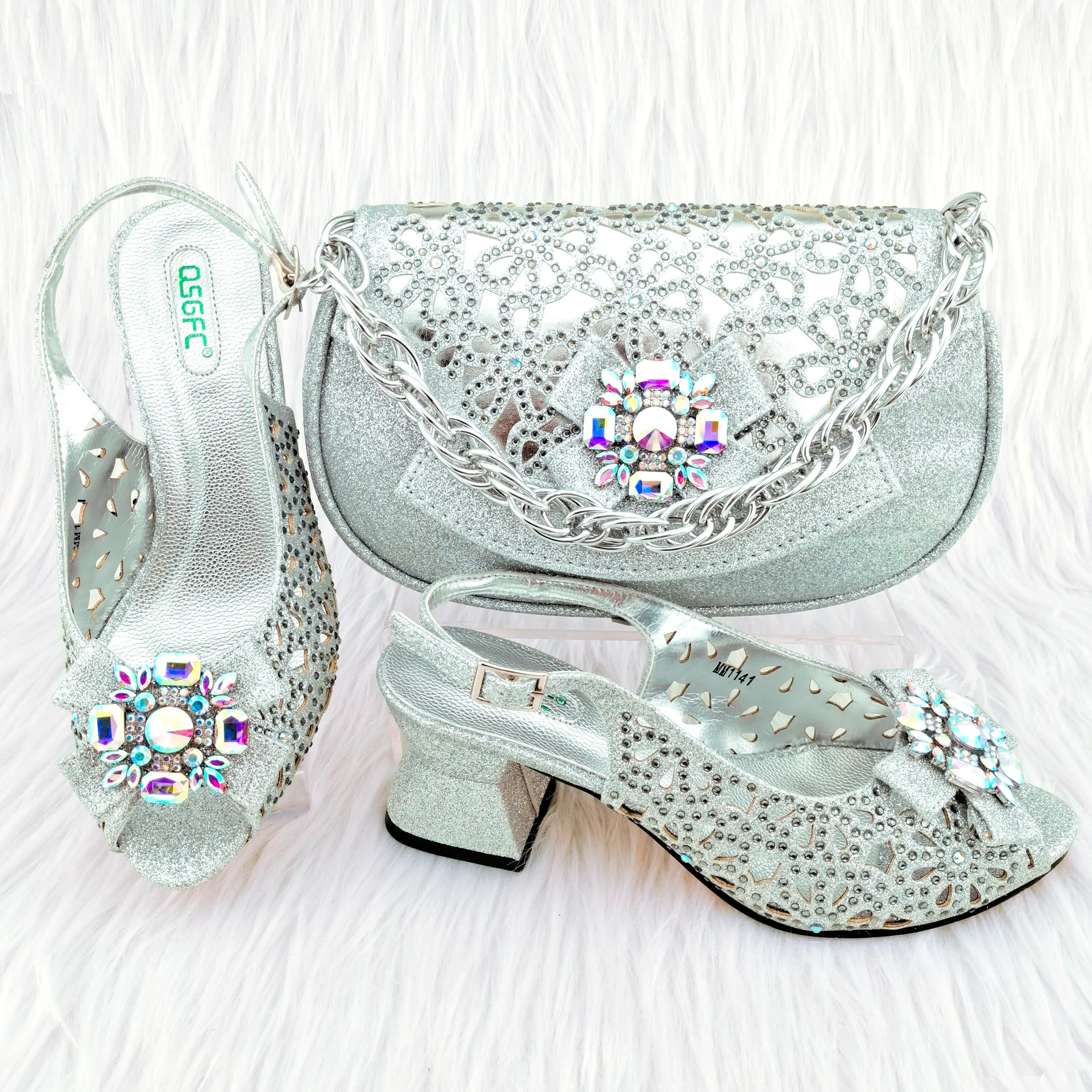 doershow Italian Shoes With Matching Bags Set Italy African Women's Party Shoes and Bag Sets silver Color Women shoes! SGY1-22
doershow Italian Shoes With Matching Bags Set Italy African Women's Party Shoes and Bag Sets silver Color Women shoes! SGY1-22