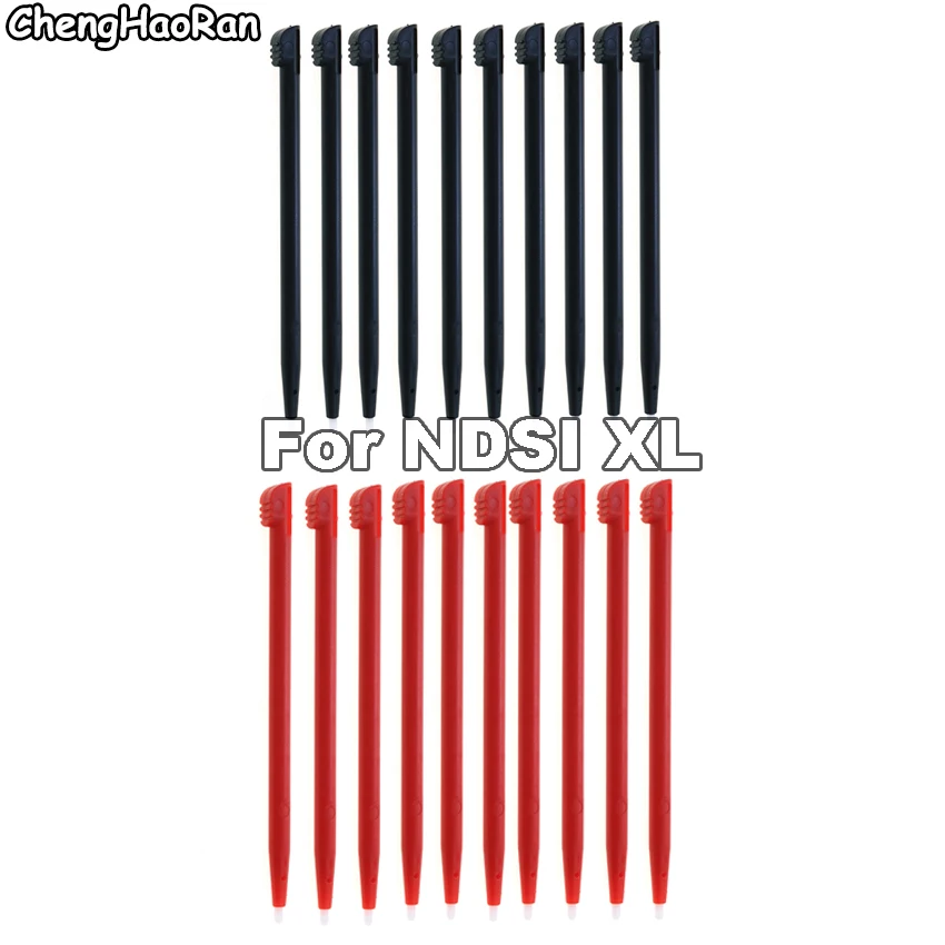 

ChengHaoRan 10 PCS Black/Red For Nintendo DSI NDSI XL Stylus Touch Pen This For NDSI XL Just Longer Than Normal DS penontroller