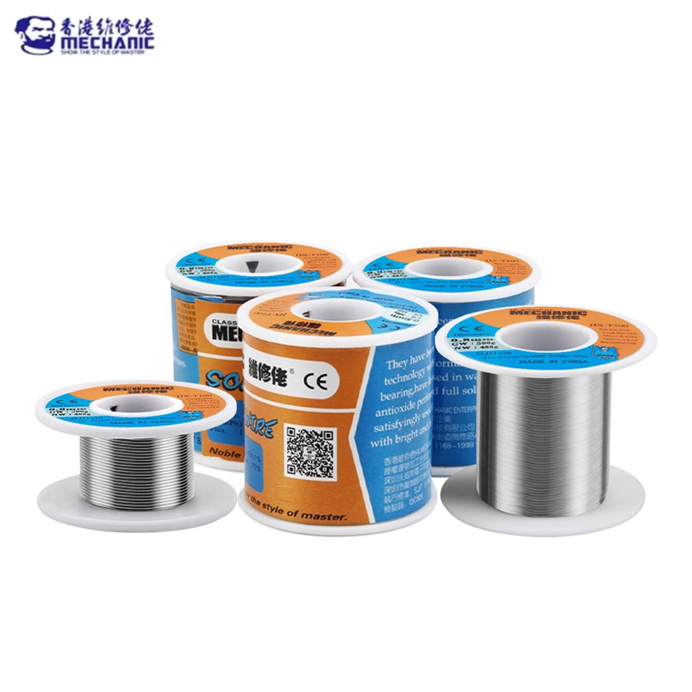 MECHANIC 0.3mm-1.2mm 100g solder wire thin normal temperature 183°C melting point substrate special rosin lead solder wire
MECHANIC 0.3mm-1.2mm 100g solder wire thin normal temperature 183°C melting point substrate special rosin lead solder wire