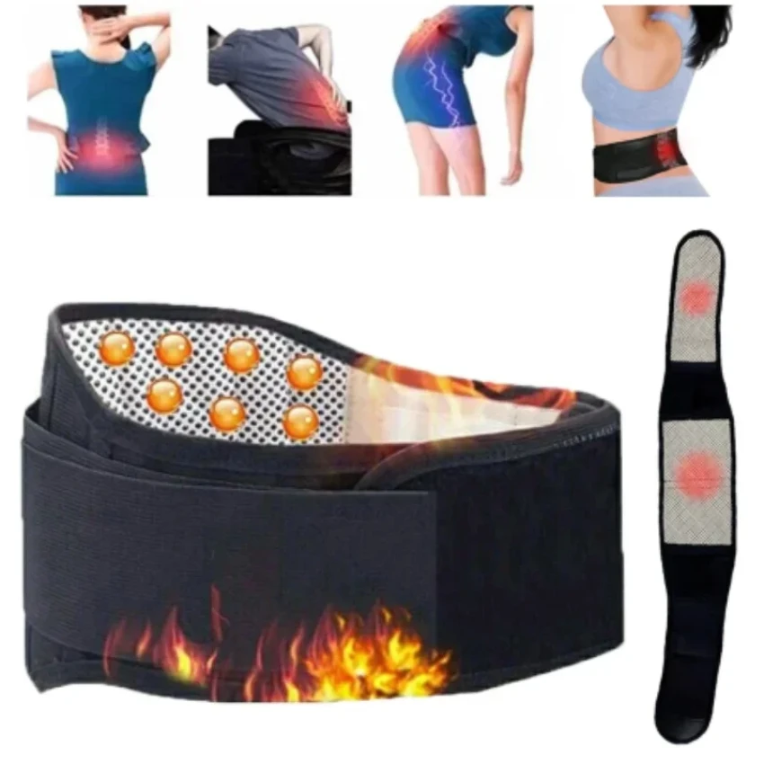 

Adjustable Tourmaline Self-heating Magnetic Therapy Belt Support Back Waist Brace Double Banded Lumbar body shaper Breathable