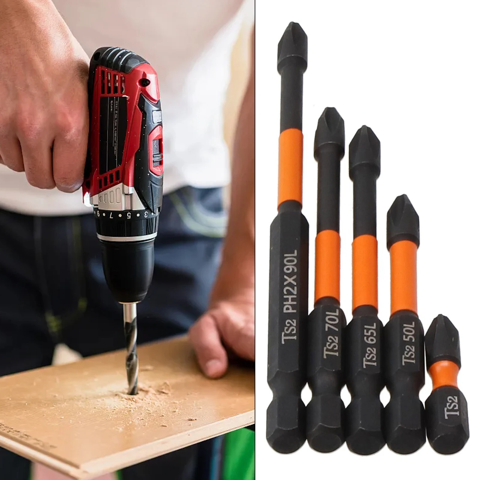 

Bit Set Screwdriver Bits 1/4Inch Hex 25mm 50mm 5pcs 65mm 70mm 90mm Alloy Steel Black Cross Impact None Durable