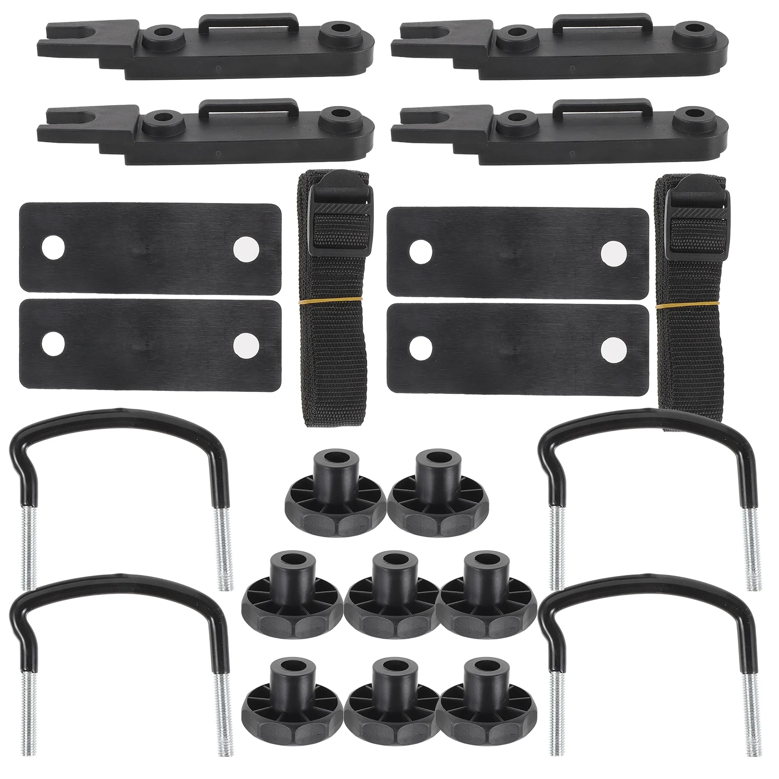 

Flat Roof Rack Clamps Installation Accessory Cargo Carrier Bolts Mounting Fitting Brackets Lock Nuts Rooftop Kit Luggage