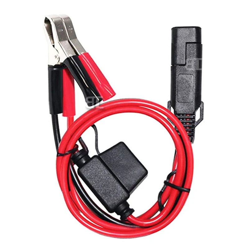 

SAE To Battery Alligator Clip 40cm 12V SAE 2Pin Quick Disconnect Cable SAE To Battery Clamp Cord Built-in 10A Fuse