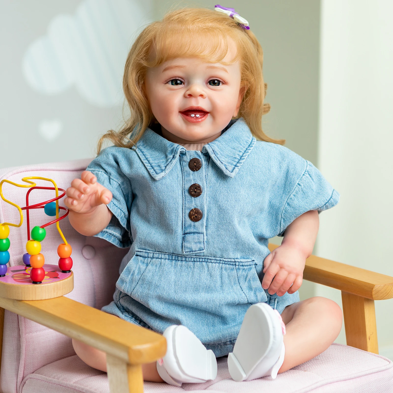 NPK 24inch Reborn Baby Girl Doll Already Painted Finished Doll Soft Body YANNIK 3D Skin Visible Veins Cuddly Toddler
NPK 24inch Reborn Baby Girl Doll Already Painted Finished Doll Soft Body YANNIK 3D Skin Visible Veins Cuddly Toddler