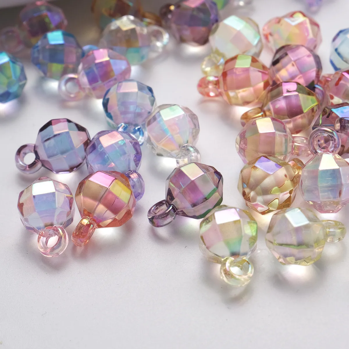DIY Jewelry Findings 100pcs 13*18mm AB Transparent Colors Faceted Round Earth Ball Jewelry Acrylic Charms Plastic Pendants
DIY Jewelry Findings 100pcs 13*18mm AB Transparent Colors Faceted Round Earth Ball Jewelry Acrylic Charms Plastic Pendants