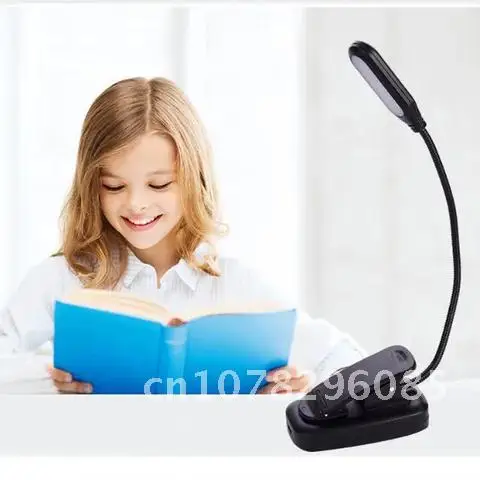 

Adjustable Mini Clip-On LED Eye Protection Book Night Light Battery Powered Flexible Study Desk Lamp for Bedroom Reading Travel