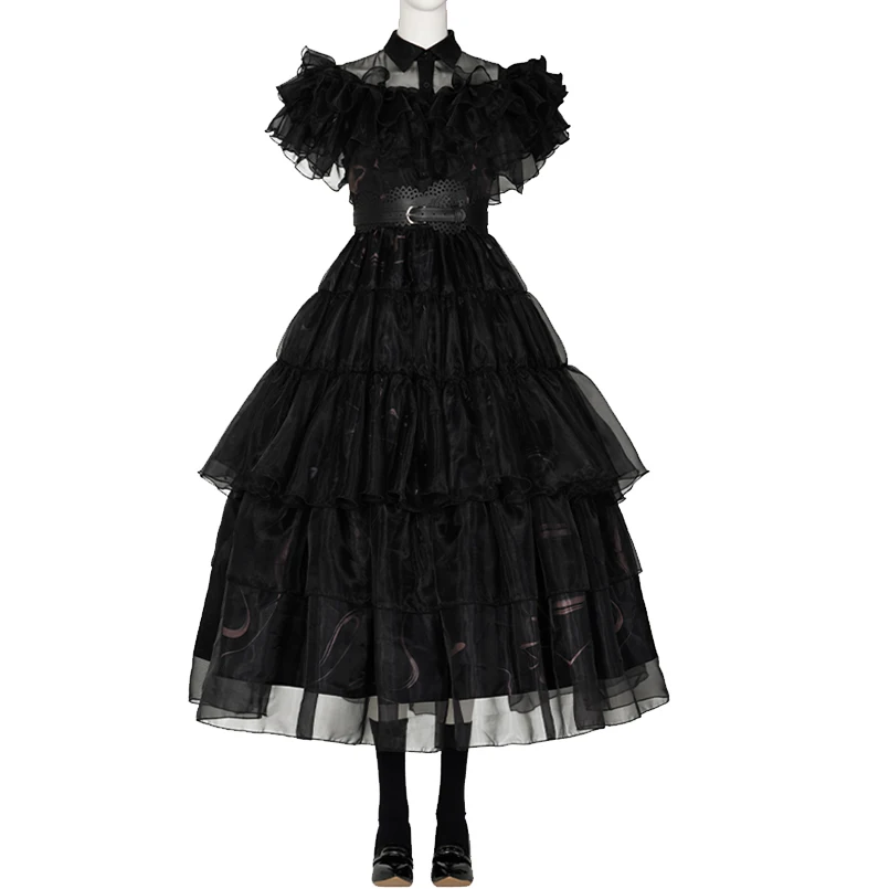 New Arrival TV Series Wednesday Addams Black Dance Dress Evening Party Dress Lolita Wednesday Cosplay Costume
New Arrival TV Series Wednesday Addams Black Dance Dress Evening Party Dress Lolita Wednesday Cosplay Costume
