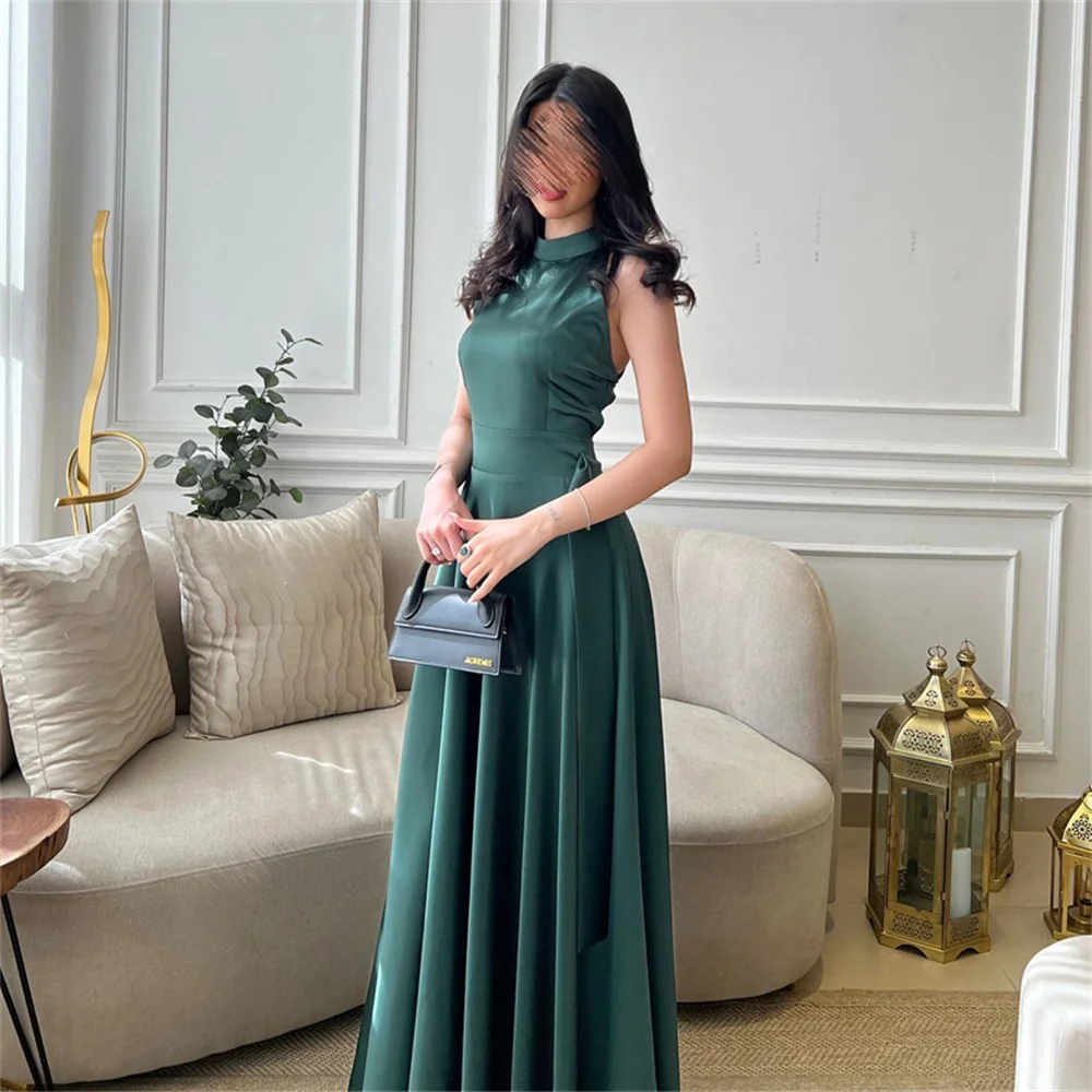 MINGLAN Elegant O Neck Sleeveless Pleat Classy Fashion A Line Evening Dress Fashion Ankle Length Classy Prom Gown New 2024 
MINGLAN Elegant O Neck Sleeveless Pleat Classy Fashion A Line Evening Dress Fashion Ankle Length Classy Prom Gown New 2024