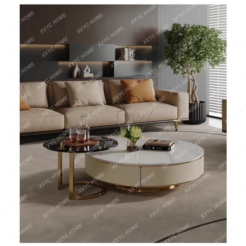 Designer High-End Creative Advanced Sense Living Room Modern Minimalist round Tea Table
Designer High-End Creative Advanced Sense Living Room Modern Minimalist round Tea Table