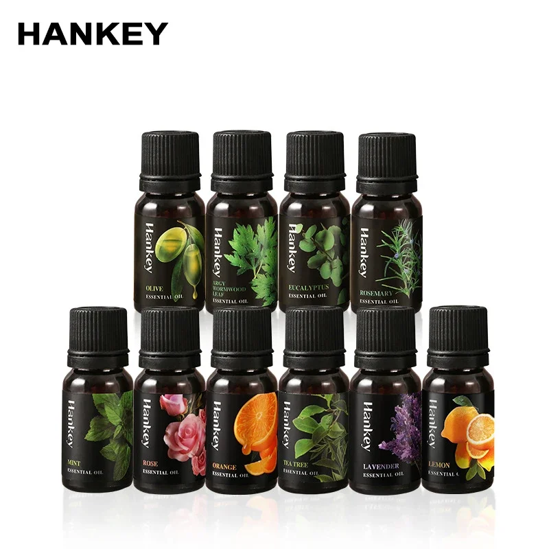 

Essential Oil Gift Set Diffuser Humidifier Massage Aromatherapy Candle Making Skin Hair Care Peppermint Tea Tree Lavender 10ml