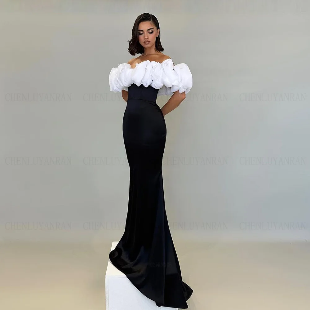 

Элегантное Атласное Платье для торжественных случаев 2024 длинные платья из искусственной кожи с открытыми плечами на шнуровке пикантное вечернее платье с юбкой-годе