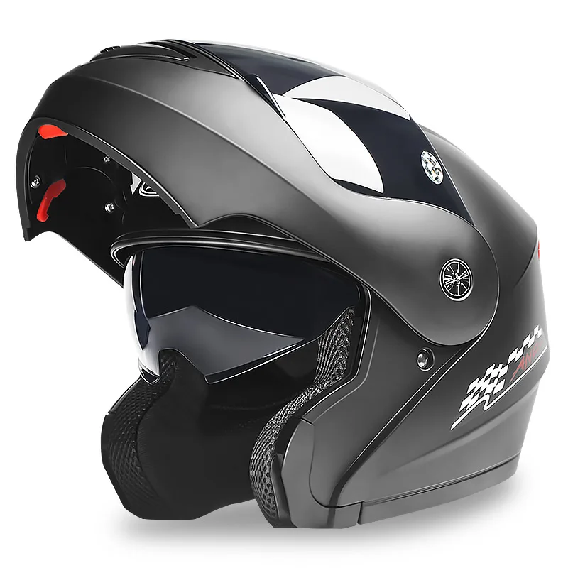 

AD Flip Up Motorcycle Helmet Racing Modular Dual Lens Motocross Moto Helmet Full Face Helmets Casco Moto Capacete Casque