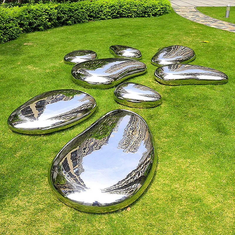 Park landscape stainless steel mirror cobblestone sculpture manufacturers make outdoor furnishing stainless steel large sculptur
Park landscape stainless steel mirror cobblestone sculpture manufacturers make outdoor furnishing stainless steel large sculptur