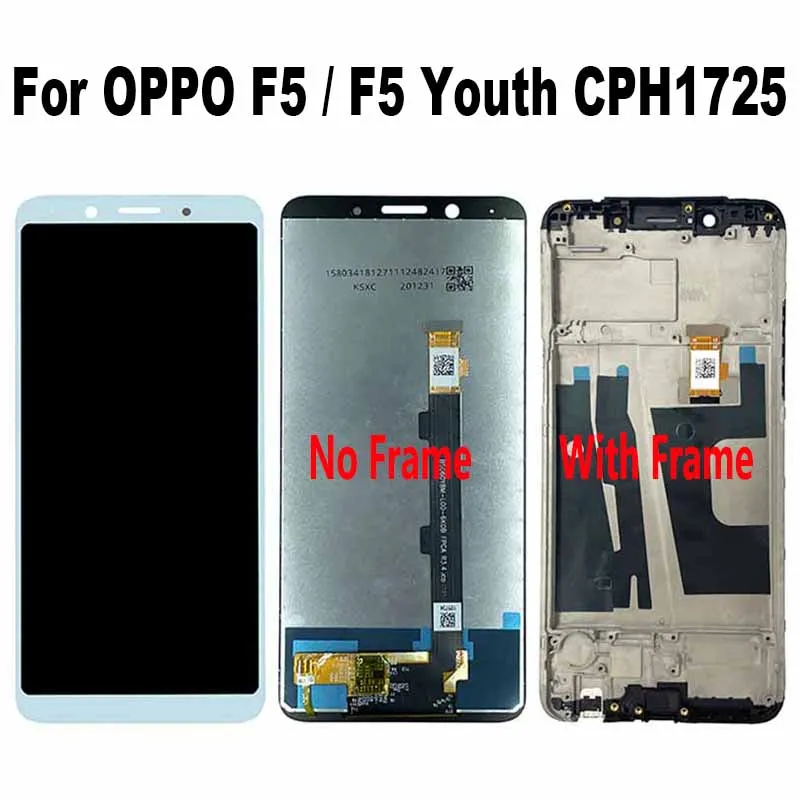 

For OPPO F5 Youth CPH1725 LCD Display Touch Screen Digitizer Assembly For OPPO F5 / F5 Plus CPH1723 CPH1727 CHP1723 CHP1727