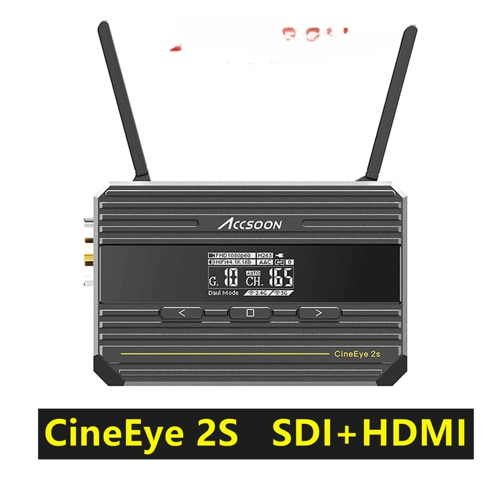 ACCSOON CineEye 2 2S Wireless Video Transmission System HD1080P 500ft Transmitter Image transmission SDI/HDMI-compatible
ACCSOON CineEye 2 2S Wireless Video Transmission System HD1080P 500ft Transmitter Image transmission SDI/HDMI-compatible