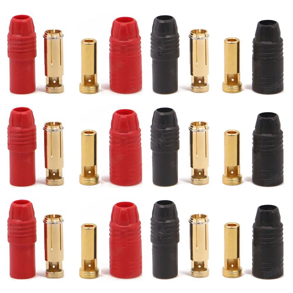 6Pair AS150 Connector 12PCS Male+Female Plug 7mm Gold Plated Banana Plug Set 150A High Current Connector for Battery ESC Charge
6Pair AS150 Connector 12PCS Male+Female Plug 7mm Gold Plated Banana Plug Set 150A High Current Connector for Battery ESC Charge