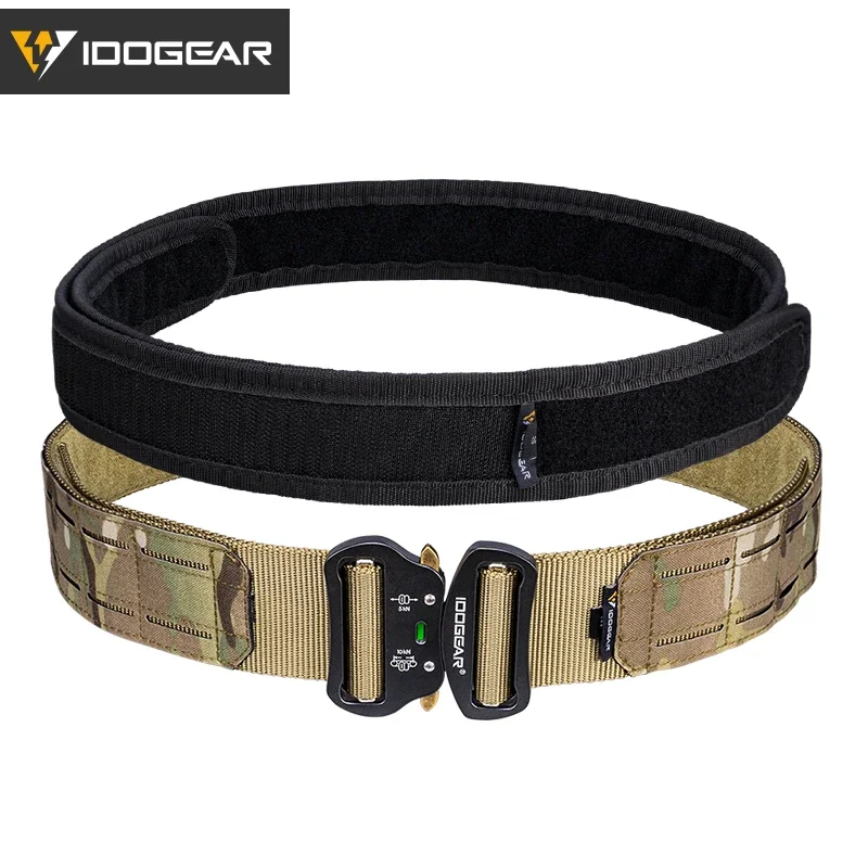 

IDOGEAR 2 Inch Tactical Belt Quick Release Metal Buckle MOLLE Mens Belts Camo 3415