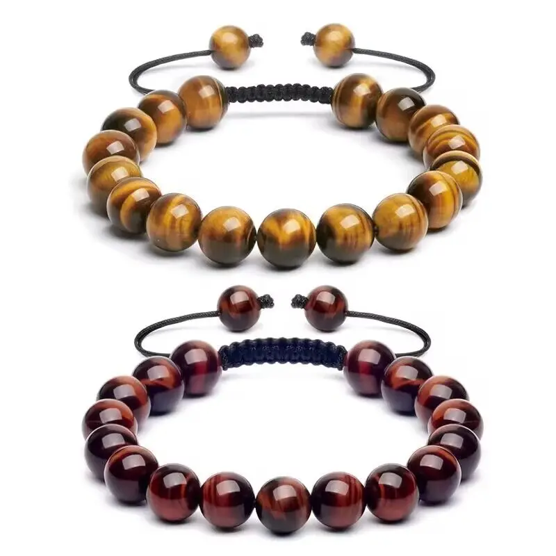 10MM Natural Tiger Eye Stone Bracelet Men's Handwoven Agate Single Loop Bracelet Beaded Adjustable Jewelry
10MM Natural Tiger Eye Stone Bracelet Men's Handwoven Agate Single Loop Bracelet Beaded Adjustable Jewelry