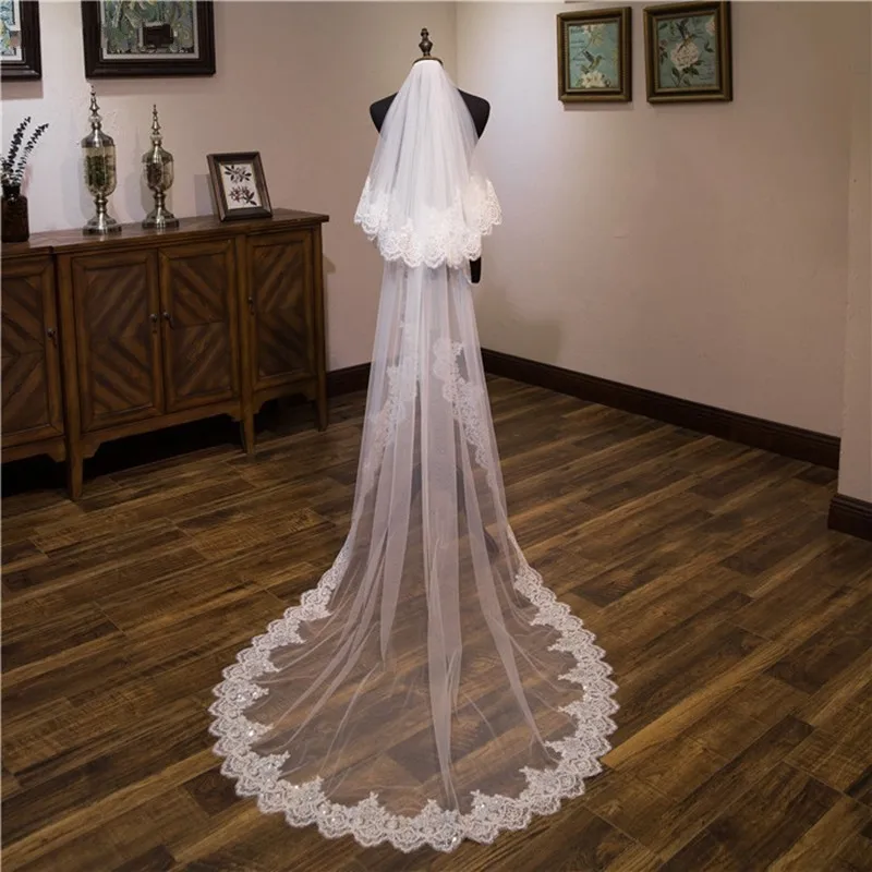 New Arrival Sequins Lace Wedding Veils Applique Bridal Veil Wedding Accesorios Bridal Headwear casamento Velos novia 2023
New Arrival Sequins Lace Wedding Veils Applique Bridal Veil Wedding Accesorios Bridal Headwear casamento Velos novia 2023