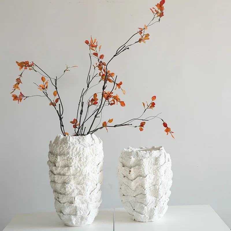 Simple White Ceramic Vase Table Setting Living Room Decoration Desk Ornament Art Vase Flower Arrangement Home Decor Accessories
Simple White Ceramic Vase Table Setting Living Room Decoration Desk Ornament Art Vase Flower Arrangement Home Decor Accessories