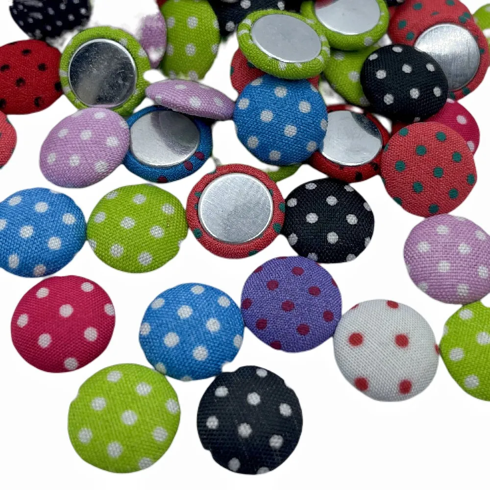40pcs/lot mix color Polka Dot Flatback Fabric Covered Button Scrapbooking Craft 
40pcs/lot mix color Polka Dot Flatback Fabric Covered Button Scrapbooking Craft