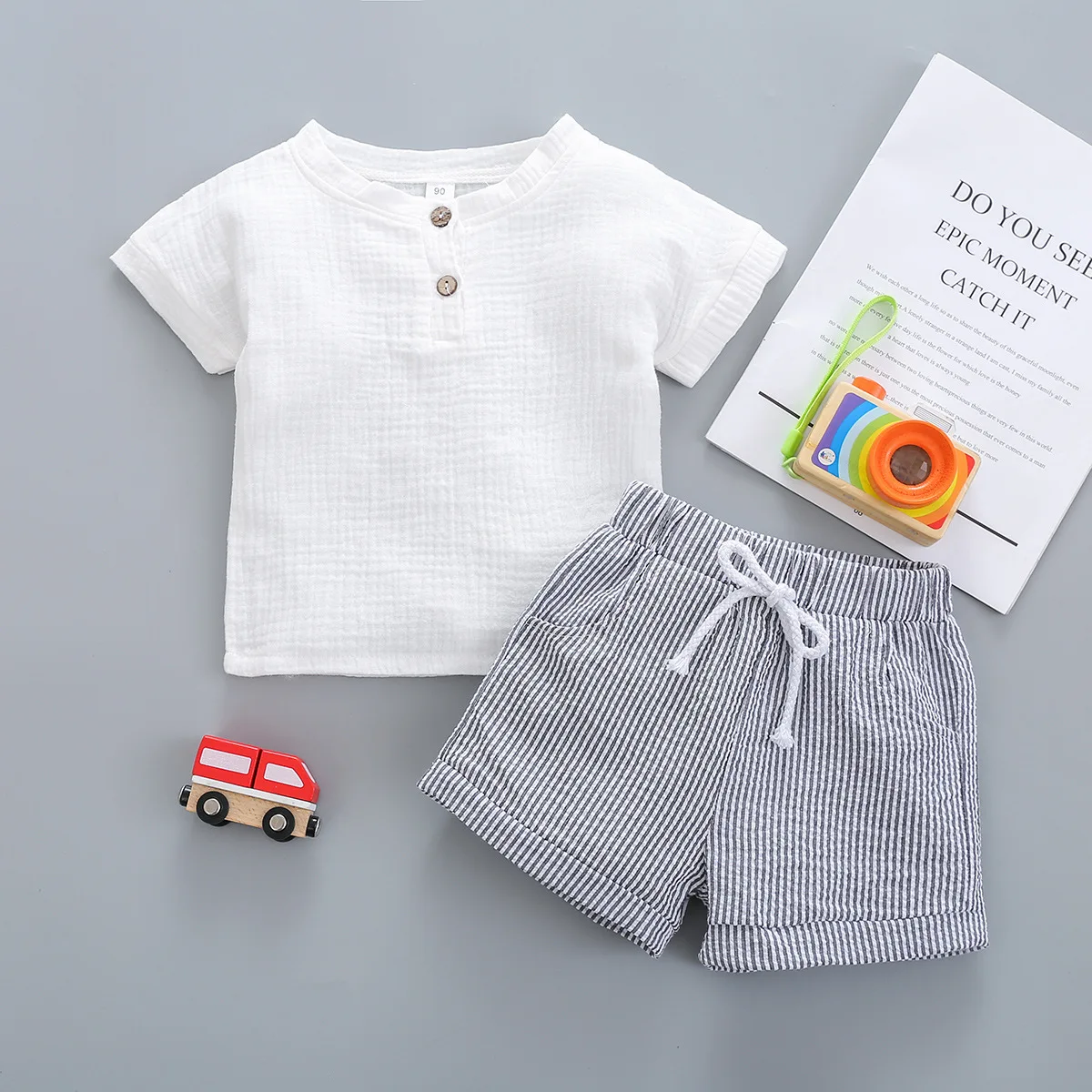 0-3Yrs Baby Boys Striped Clothes Outfits Short Sleeve T-Shirts Tops Shorts 2Pcs Summer Infant Boys Clothing Set
0-3Yrs Baby Boys Striped Clothes Outfits Short Sleeve T-Shirts Tops Shorts 2Pcs Summer Infant Boys Clothing Set