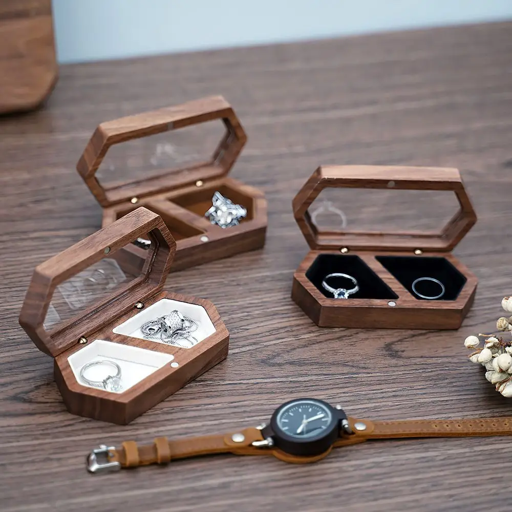 Simple Ring Storage Box Creative Transparent Window Jewelry Box Personalized Wooden Earrings Organizer
Simple Ring Storage Box Creative Transparent Window Jewelry Box Personalized Wooden Earrings Organizer