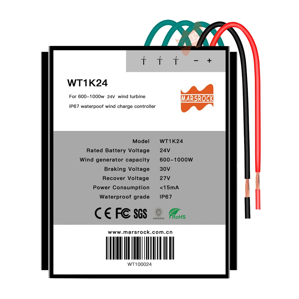 

1000W 24V 48V Wind Generator Controller IP67 Waterproof for 800W 1000W Wind Turbine Generator System Lead acid battery